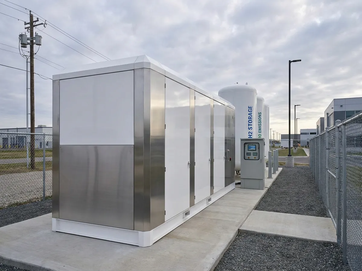 Hydrogen fuel cell generator installation